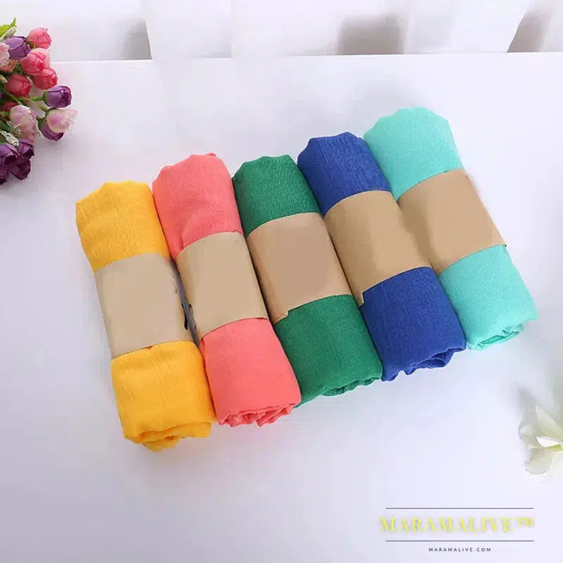 Luxury Scarf Women Candy Colored New Cotton Linen Scarf Solid Color Female Scarf Women Shawls Scarf Beautiful Scarves Gifts