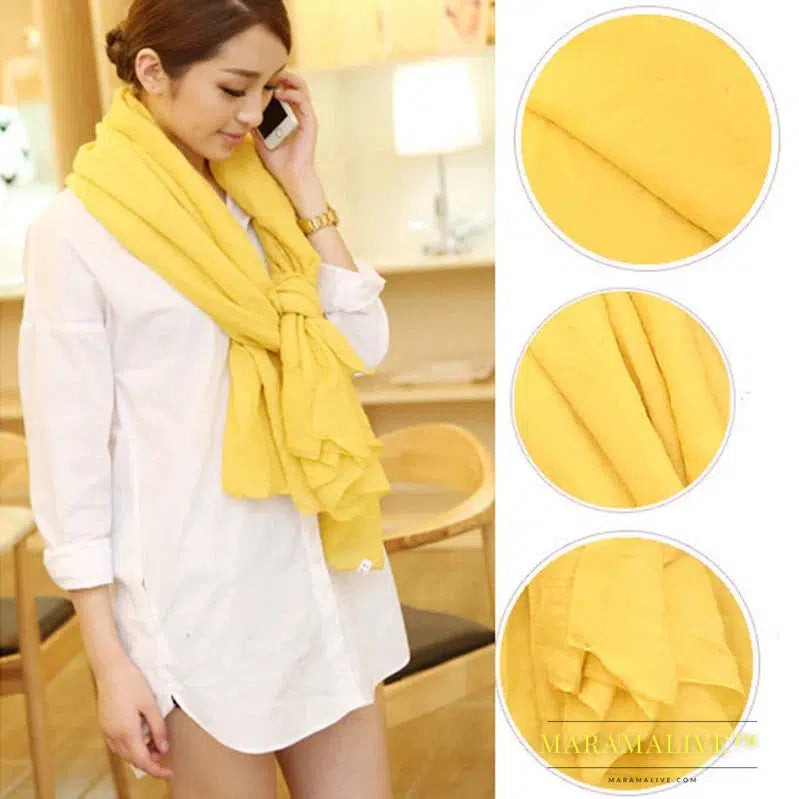 Luxury Scarf Women Candy Colored New Cotton Linen Scarf Solid Color Female Scarf Women Shawls Scarf Beautiful Scarves Gifts