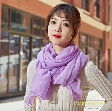 Luxury Scarf Women Candy Colored New Cotton Linen Scarf Solid Color Female Scarf Women Shawls Scarf Beautiful Scarves Gifts