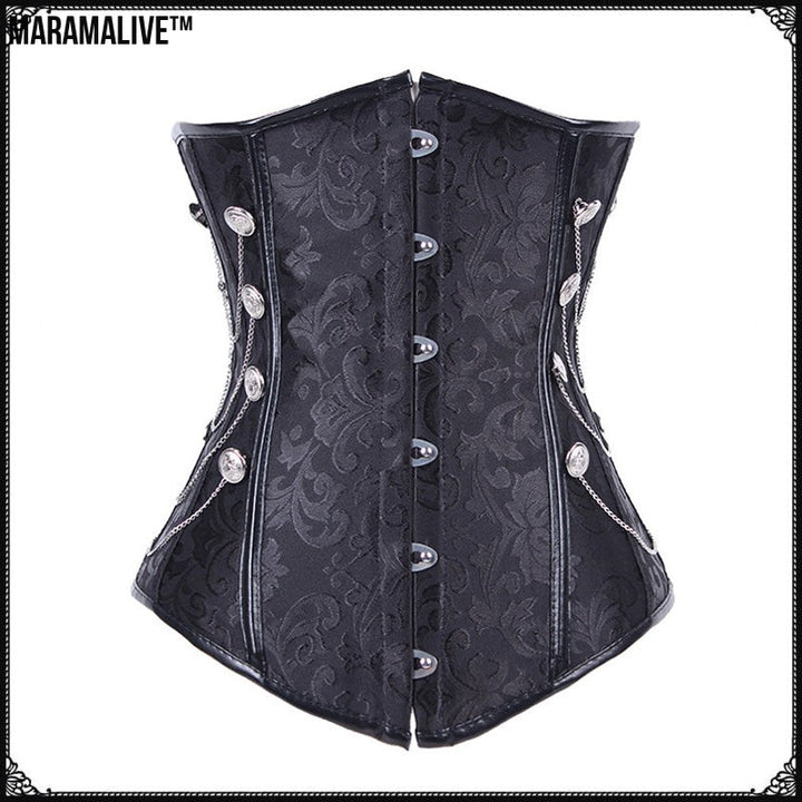 Magic Card Riding New European And American Retro Palace Gothic Vest Corset Steel Bone Cosplay Halloween Shooting Suit