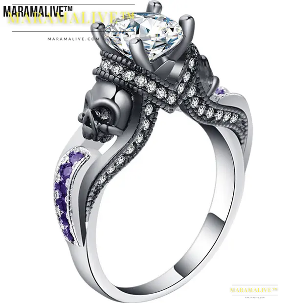 Magical Gem Skull Ring for Adventurous Souls