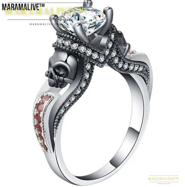 Magical Gem Skull Ring for Adventurous Souls