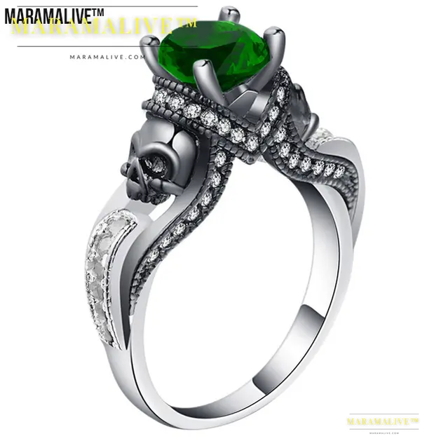 Magical Gem Skull Ring for Adventurous Souls