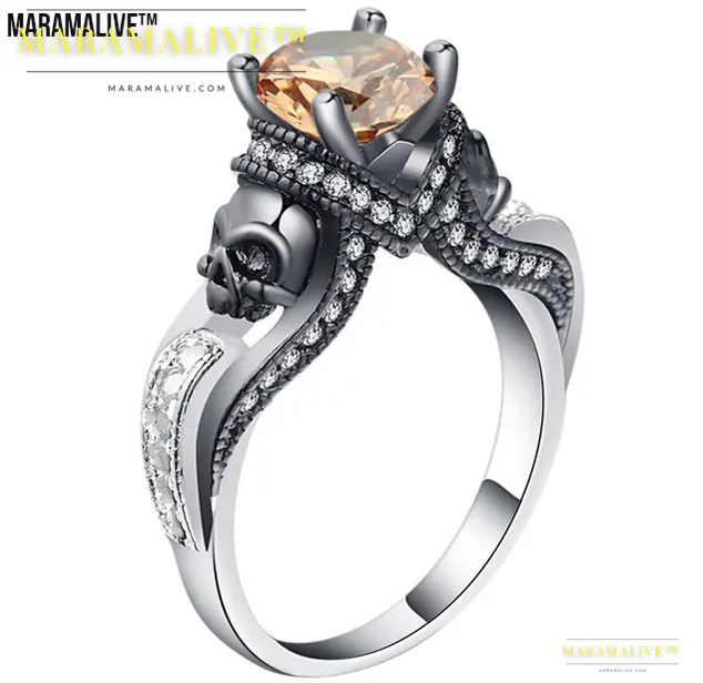 Magical Gem Skull Ring for Adventurous Souls