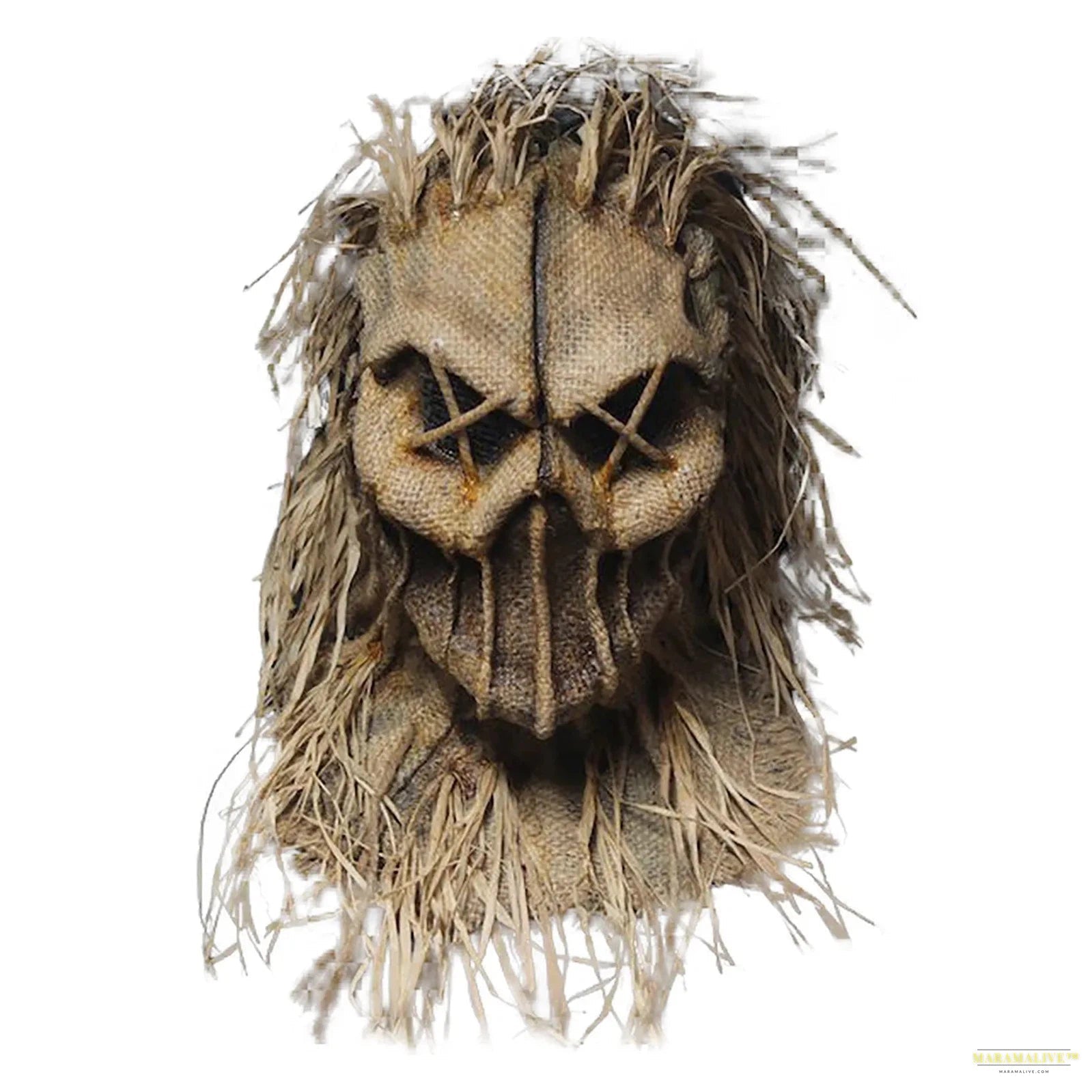 Maramalive 1PCS New Scary Halloween Scarecrow Mask Headdress Funny Props Horror Atmosphere Masquerade Mask Cosplay Party Props