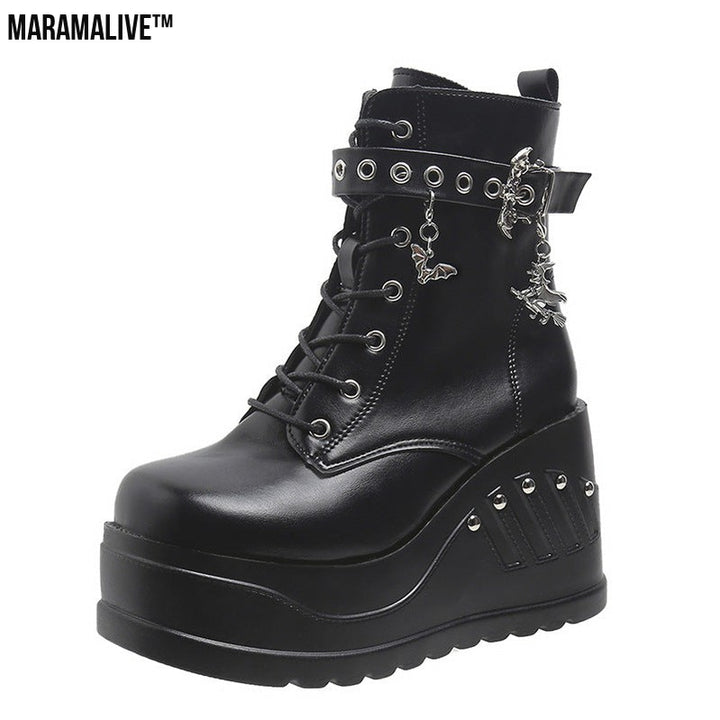 MaramaliveTM Punk Ankle Boots: Gothic Short Women's Shoes