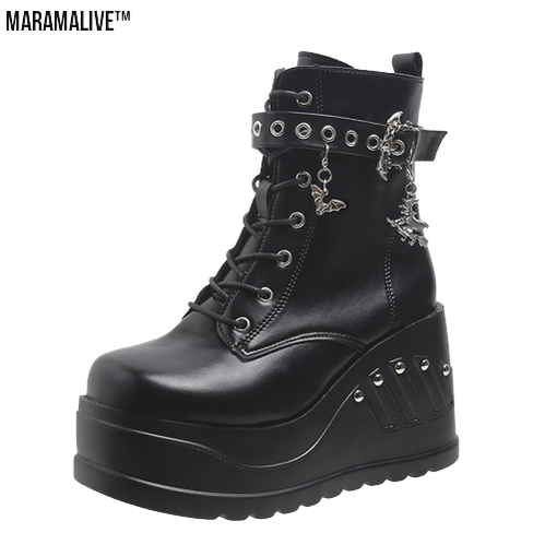 MaramaliveTM Punk Ankle Boots: Gothic Short Women's Shoes