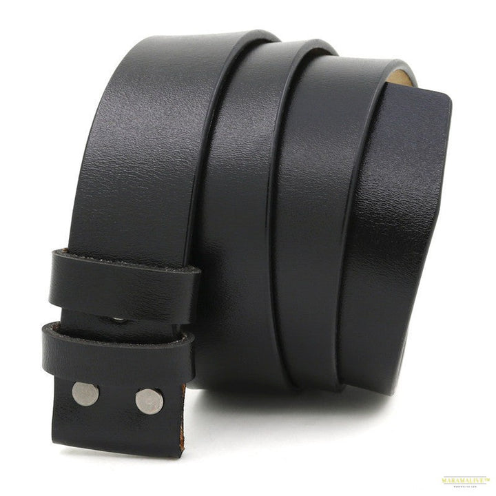 Maramalive™ 38cm No Buckle Men's Leather Belt