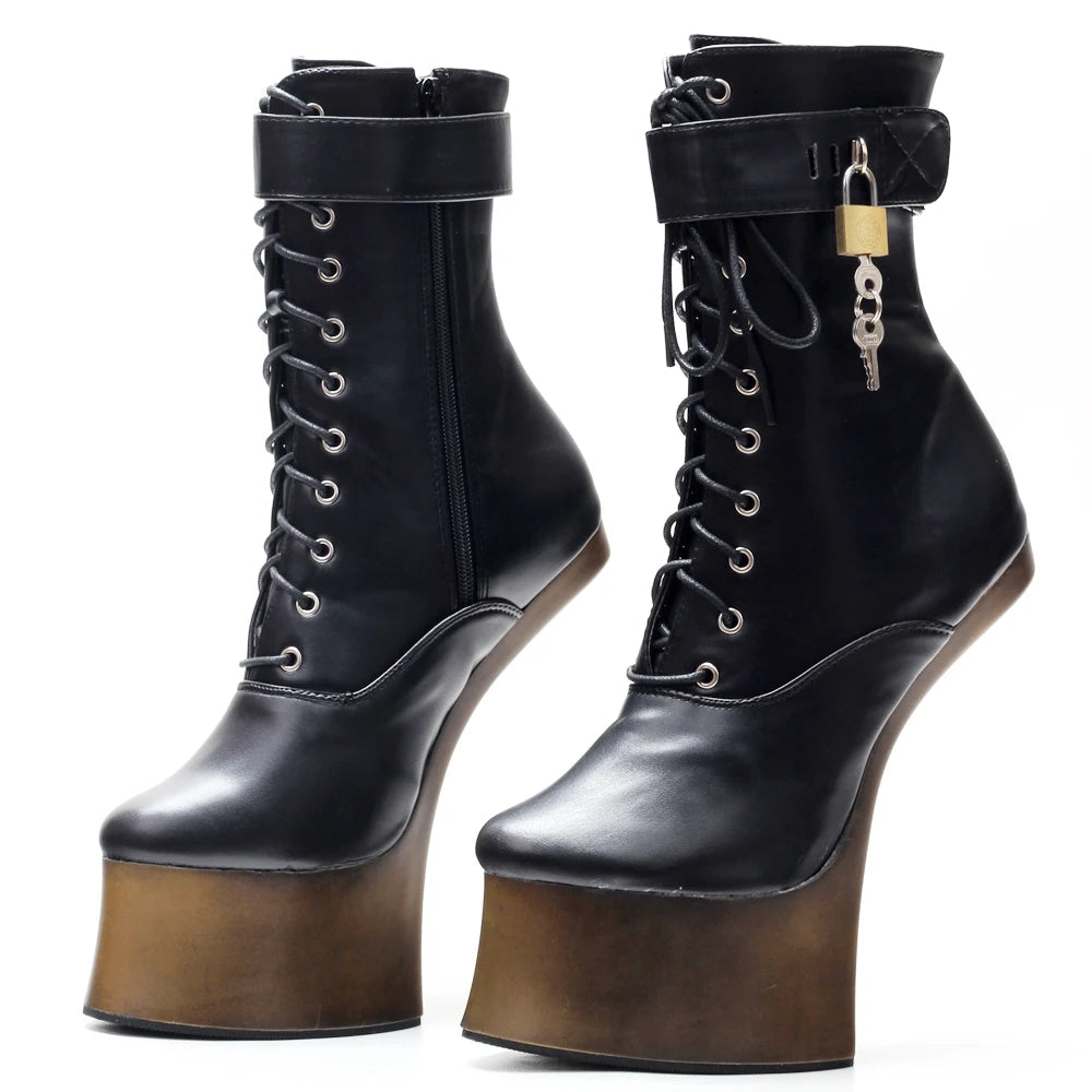 Maramalive™ 7inch High Heel, New Fancy Ponyplay, Bootfetish Ankle Platform Boots, Fast Shipping, Sizes 36-46