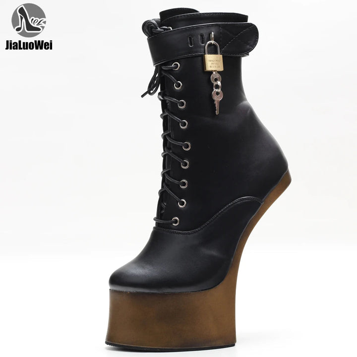 Maramalive™ 7inch High Heel, New Fancy Ponyplay, Bootfetish Ankle Platform Boots, Fast Shipping, Sizes 36-46