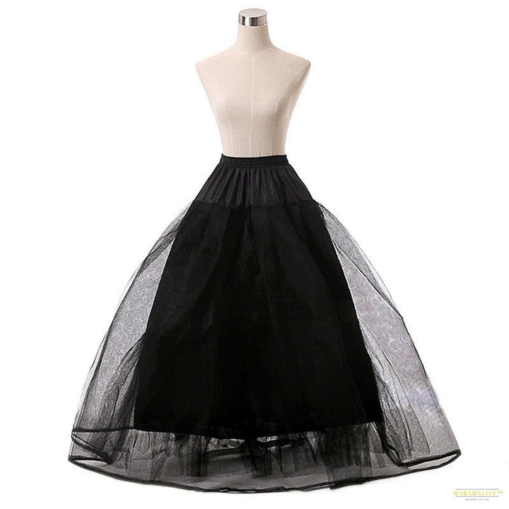 Maramalive™ Bridal Pannier Lolita Lolita Petticoat Cloud Violence Boneless Petticoat Multi-layer Hard Net Magic Black Pannier