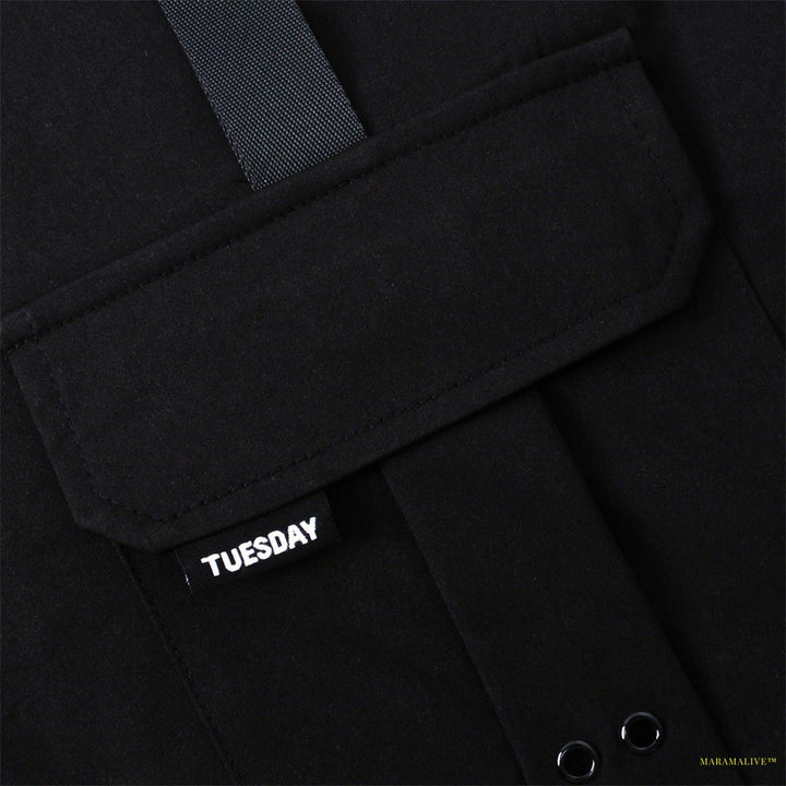 Maramalive™ Goth Loose Long-sleeved Shirt Men's Ribbon Pocket Lapels Top