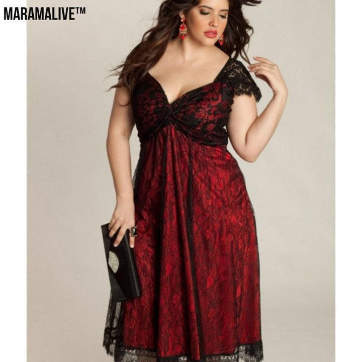 Maramalive™ Gothic Big Code Lace Dress