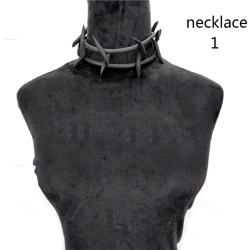 Maramalive™ Gothic Torques Rope Pendant Necklaces: 3-Piece Punk Sweater Chains Set - Dark Artisan Jewelry for Statement Makers