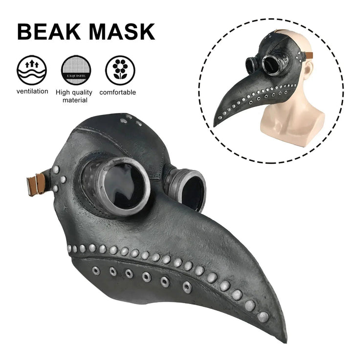 Maramalive™ Masker Steampunk Plague Arts Vogel Masker Pu Punk Cosplay Masker Snavel Event Cosplay Props