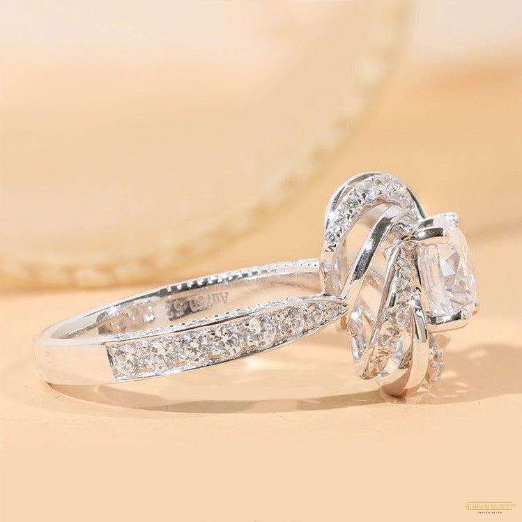 Maramalive™ Moissanite Female 2 Karat Eight Hearts And Eight Arrows High Carbon Diamond