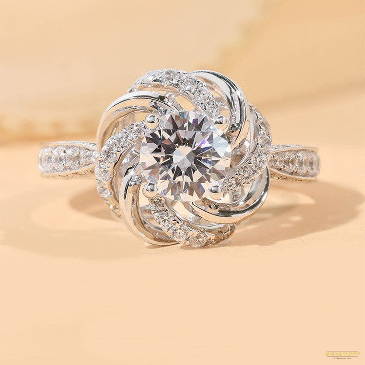 Maramalive™ Moissanite Female 2 Karat Eight Hearts And Eight Arrows High Carbon Diamond