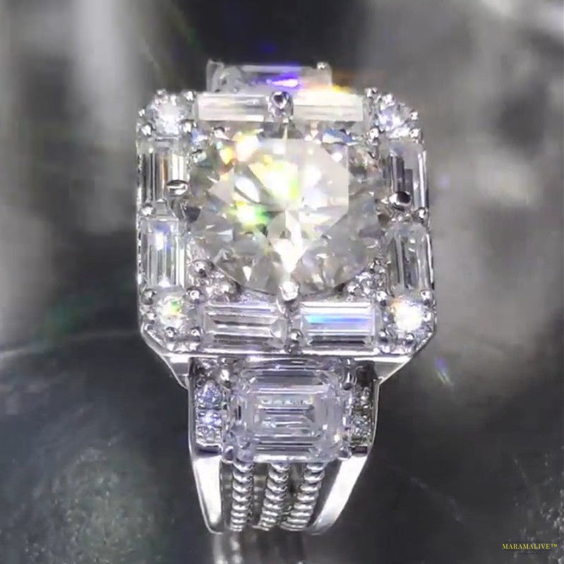 Maramalive™ Moissanite Luxury Big Diamond Ring