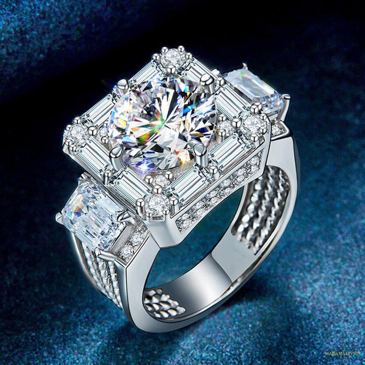 Maramalive™ Moissanite Luxury Big Diamond Ring