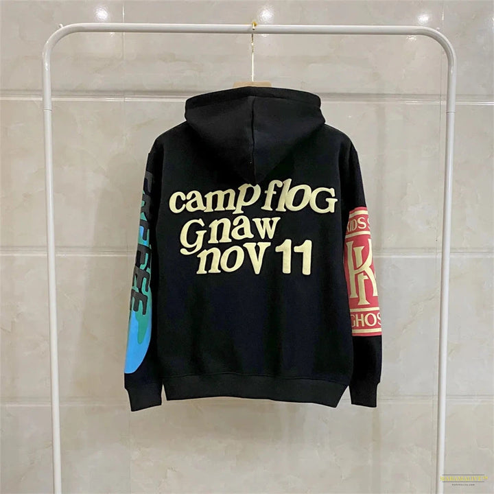 Maramalive™ Oversized Goth Hoodie Streetwear Autumn Y2K Goth Punk Harajuku Alphabet Hoodie Printed Plush women's Casual Loose Sweatshirt