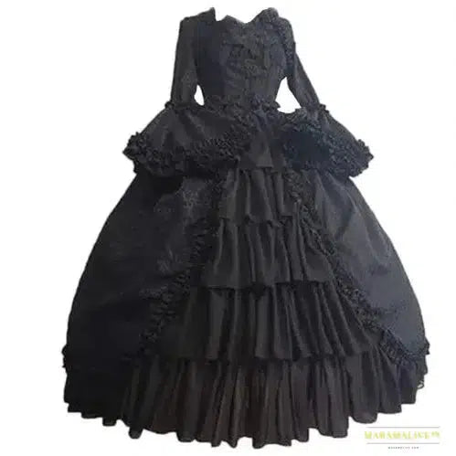 Maramalive™ Retro Medieval Victorian Gothiced Royal Lady Ball Dress - Queenly Royalty Cosplay Costume for Halloween and Carnival