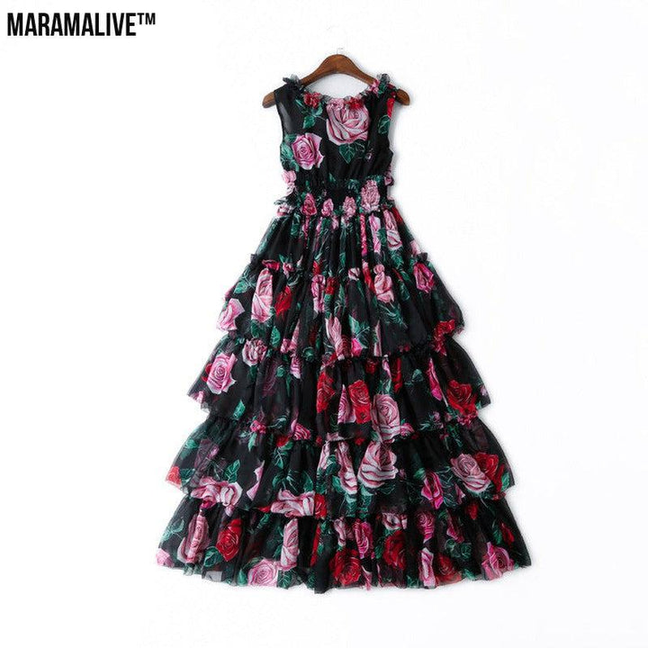 Maramalive™ Rose print princess dress