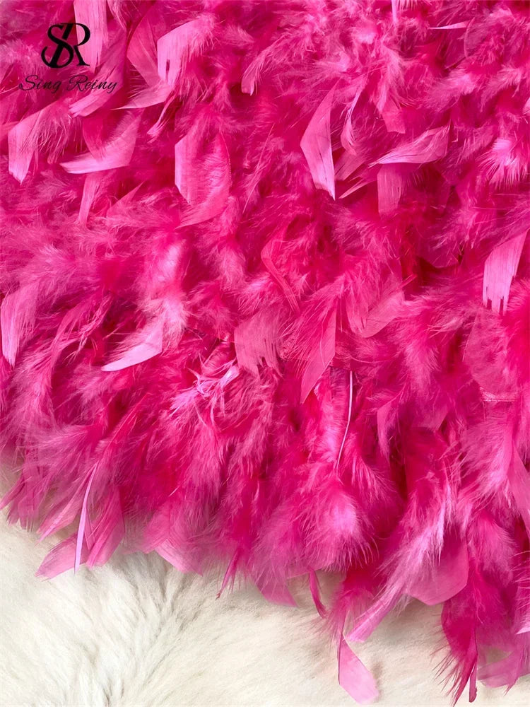 Maramalive™ Stunning Feather Splicing Mini Skirt: Fairy Style High-Quality Unique Ball Gown Skirt For Striking Statements