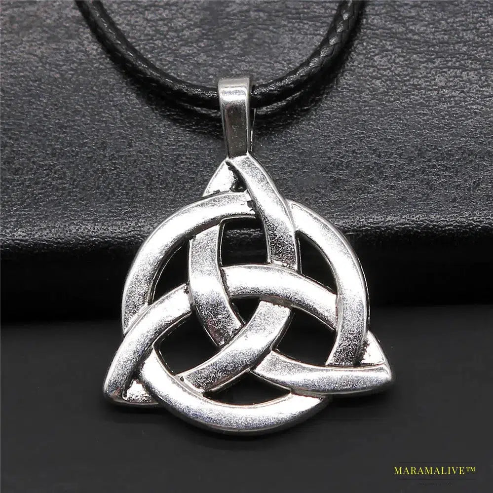 Maramalive™ Vintage Irish Knot Amulet Pendant - Ancient Scandinavian Triquetra Trinity Circle - Gothic Collectible Statement Jewelry