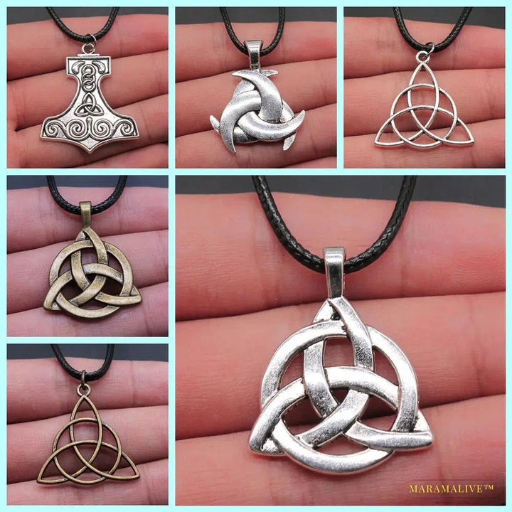 Maramalive™ Vintage Irish Knot Amulet Pendant - Ancient Scandinavian Triquetra Trinity Circle - Gothic Collectible Statement Jewelry