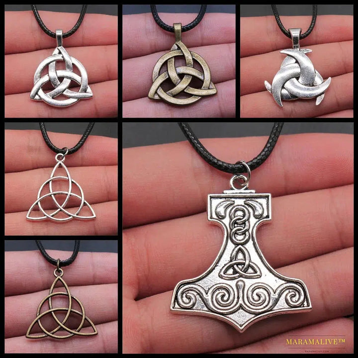 Maramalive™ Vintage Irish Knot Amulet Pendant - Ancient Scandinavian Triquetra Trinity Circle - Gothic Collectible Statement Jewelry