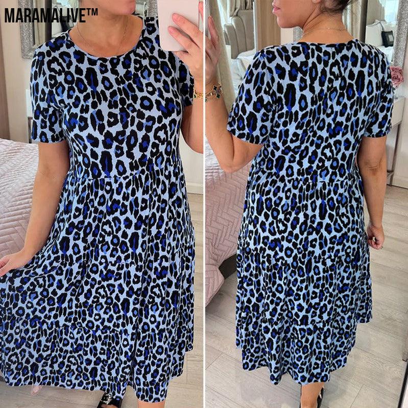 Maramalive™ Wild & Free! Leopard Print Loose Dress for Summer Fun