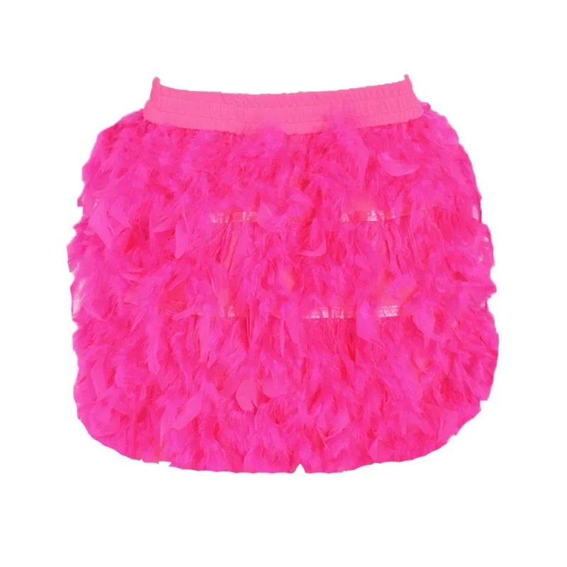 Maramalive™ Women's Feathered Mini Skirt: Eye-Catching Party and Costume Wear