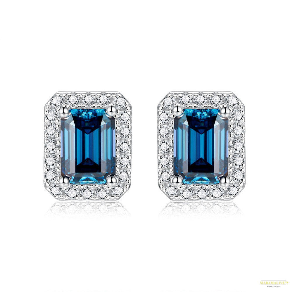 Maramalive™ Women's Moissanite Emerald Cut Earrings