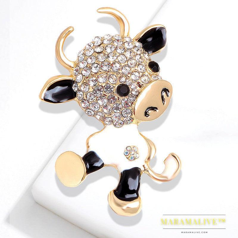 Mavericks Oil-studded Rhinestone Corsage Brooch