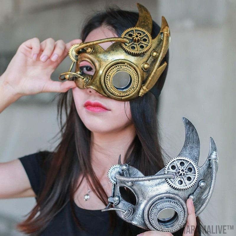 Mechanical Steampunk Retro Half Face Mask