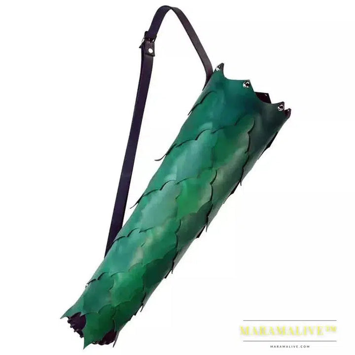 Medieval Elf Archer Robin Hood Cosplay Props Traditional PU Leather Archery Quiver Steampunk Arrow Holder Bag Fantasy Accessory