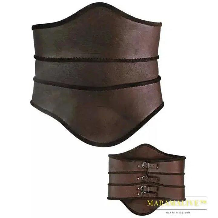 Medieval Queen Princess Waist Wrap Armor Belt Viking Pirate Cosplay Costume Steampunk Women Leather Corset WaistBand Larp Props