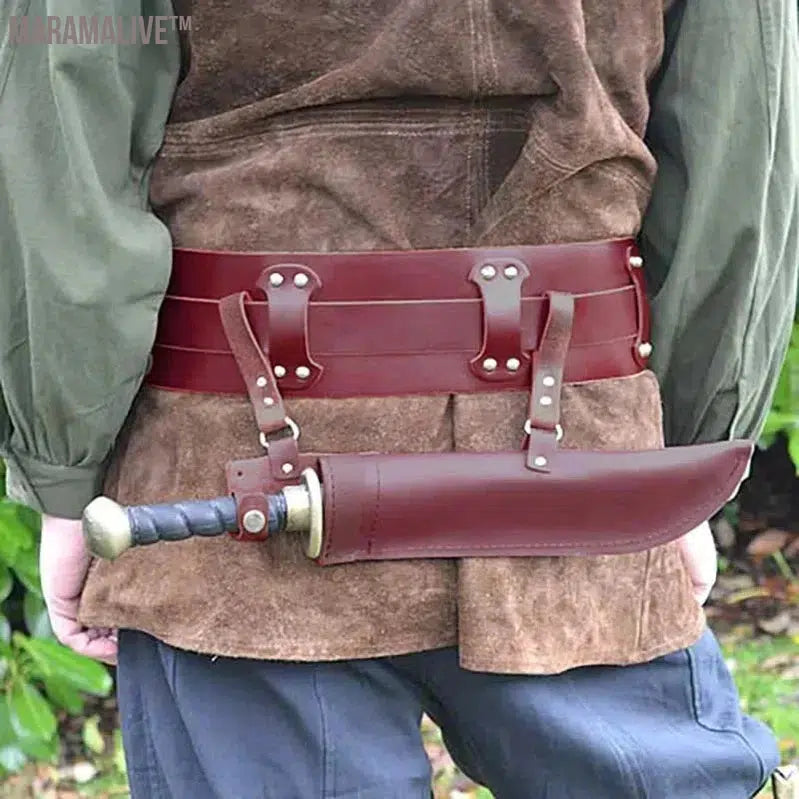 Medieval Sword Belt Scabbard Steampunk Waist Dagger Holder Sheath Viking Knight Cosplay Costume Leather Strap Holster Waistband