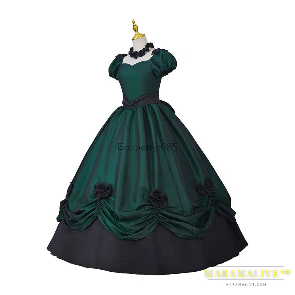 Medieval Victorian Lolita Dresses Bowknot Adjustable Court Dresses Victorian Gothic Retro Ball Dress For Christmas Halloween