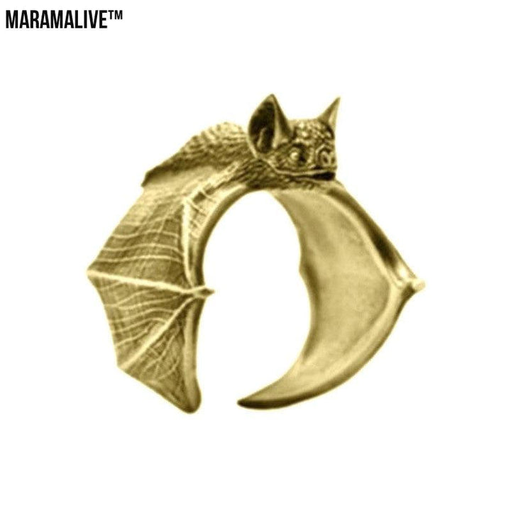 Men's And Women's Fashion Personality Vintage Bat Ring Cute Jewelry