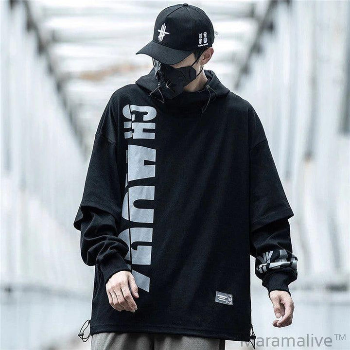 Men's Dark Print Hoodie - Chic & Trendy Fashion Wear