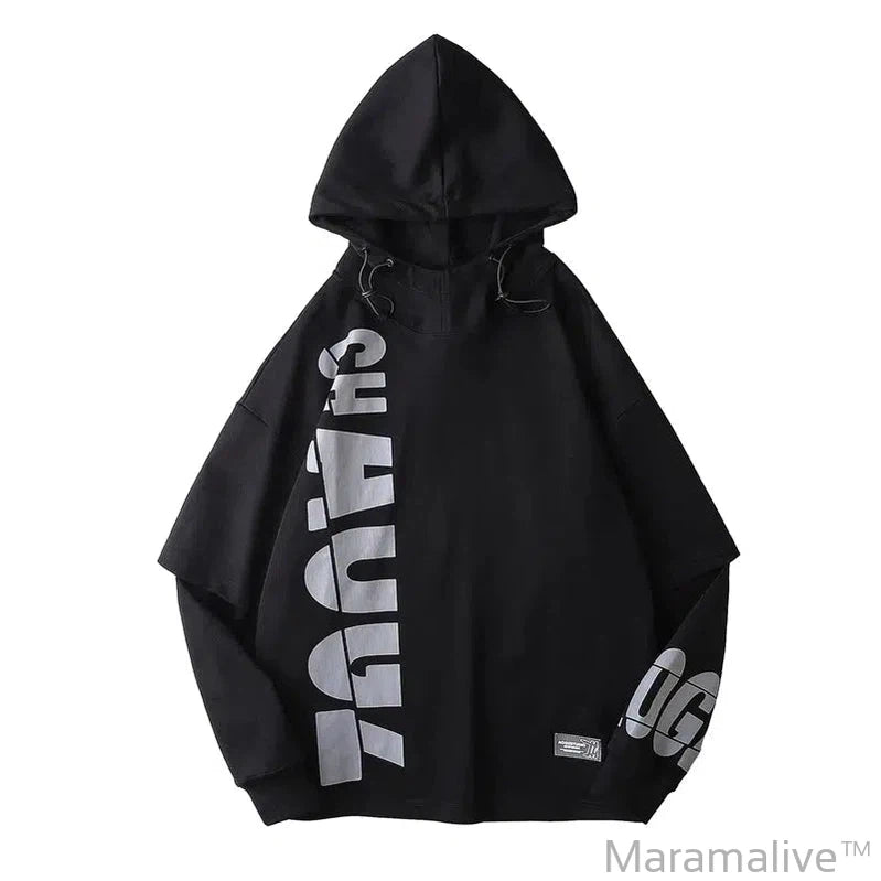 Men's Dark Print Hoodie - Chic & Trendy Fashion Wear