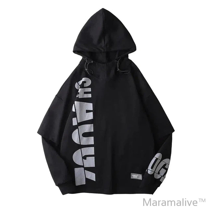 Men's Dark Print Hoodie - Chic & Trendy Fashion Wear