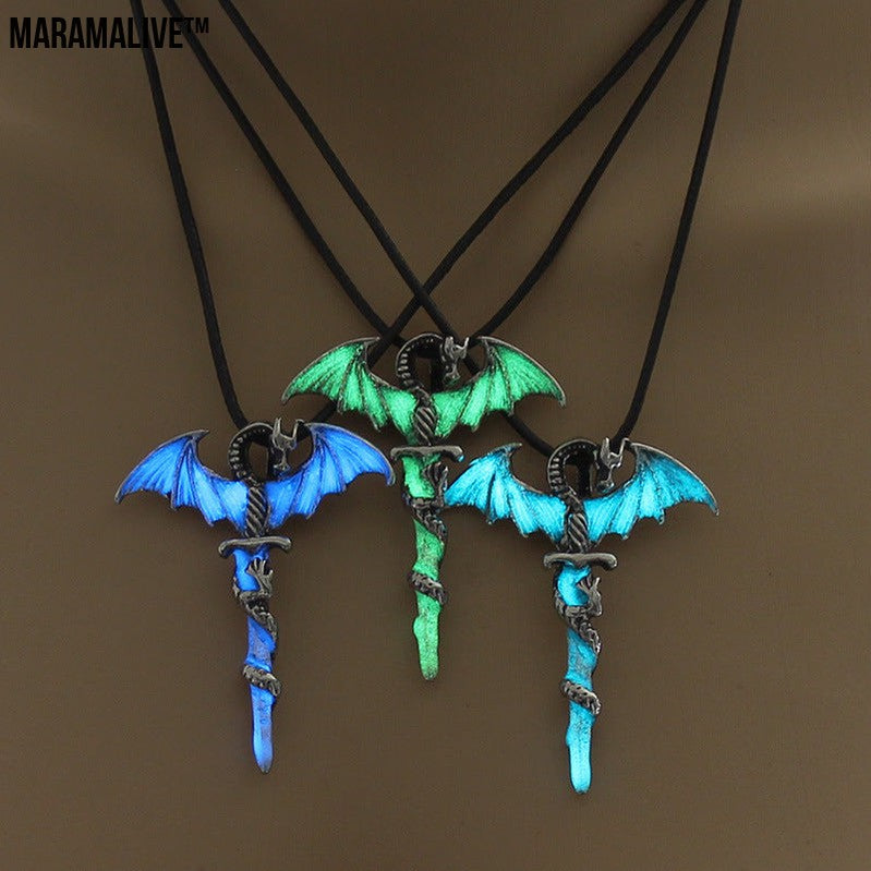 Men's Luminous Dragon Necklace