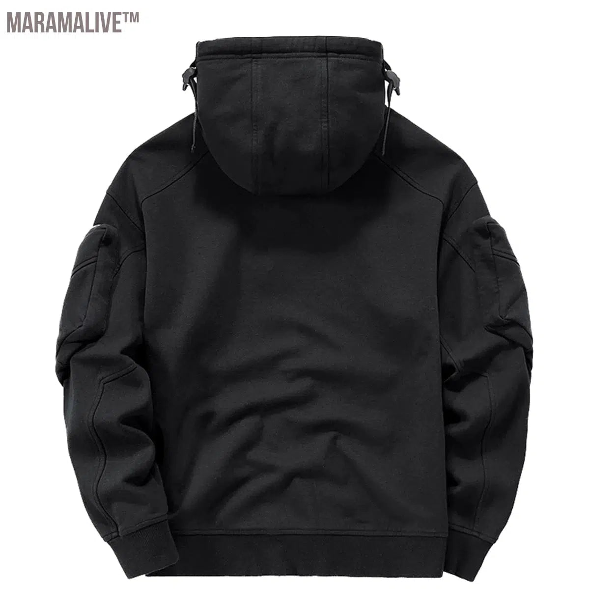 Men's Techwear Zip Up Hoodies Dark Souls Cyberpunk Sweatshirts High Neck Mask Windproof Pullovers Dark Black Cargo Tops