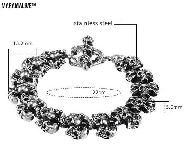 Men's Vintage Ornament Gothic Skull Bracelet