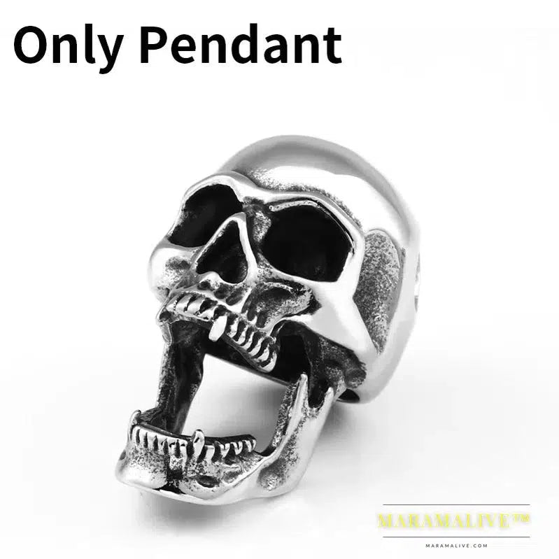 Men's punk goat skull necklace - Gothic, edgy jewelry