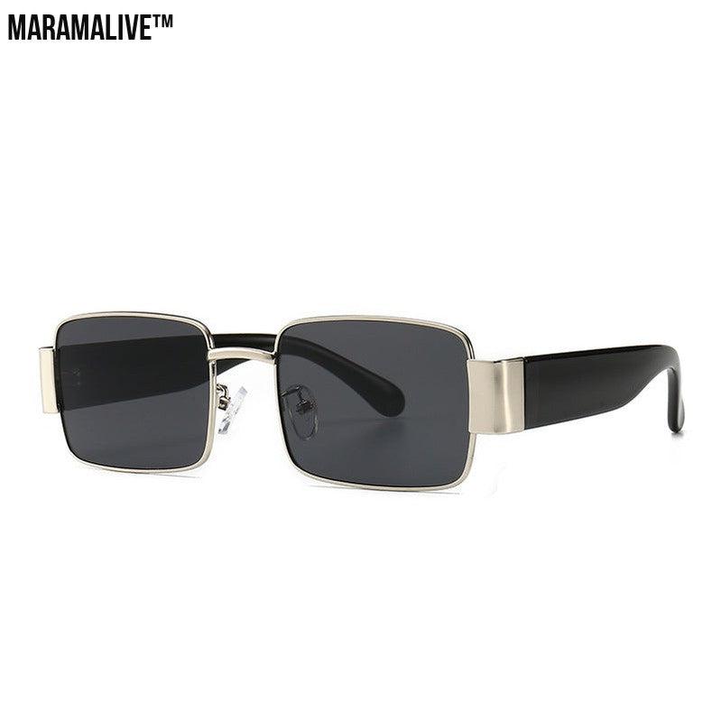 Men's square box steampunk metal sunglasses