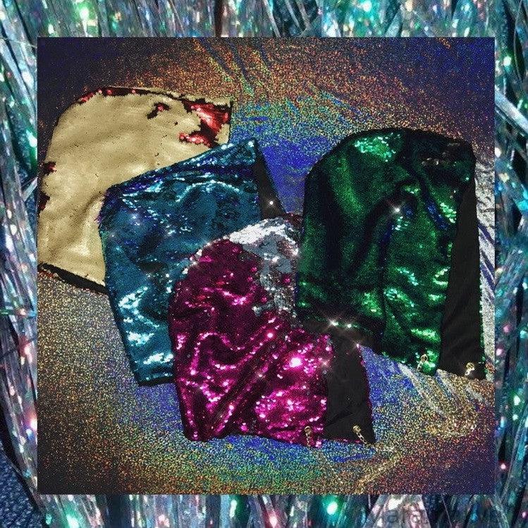 Mermaid Phantom Glitter Dark Gothic Big Hat Bungee Dee Hood