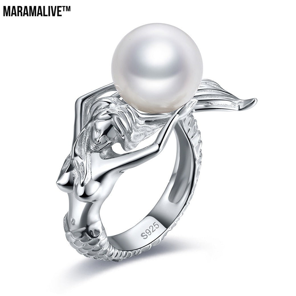 Mermaid Ring in Sterling Silver